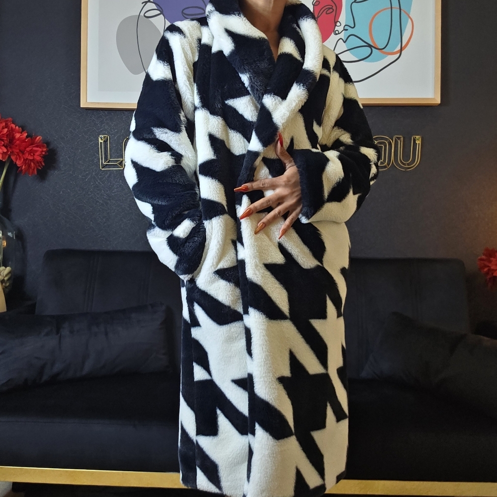 SERGIO HUDSON X TARGET COLLAB Houndstooth Coat Size XS.